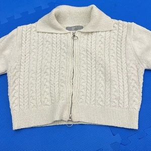 8 seconds knit zipper top
